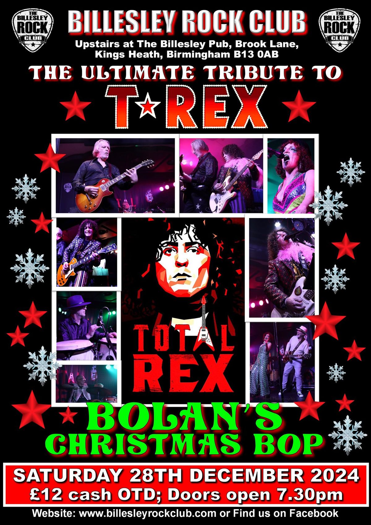 Total REX - Bolan's Christmas Bop at Billesley Rock Club  - \u00a312 cash OTD