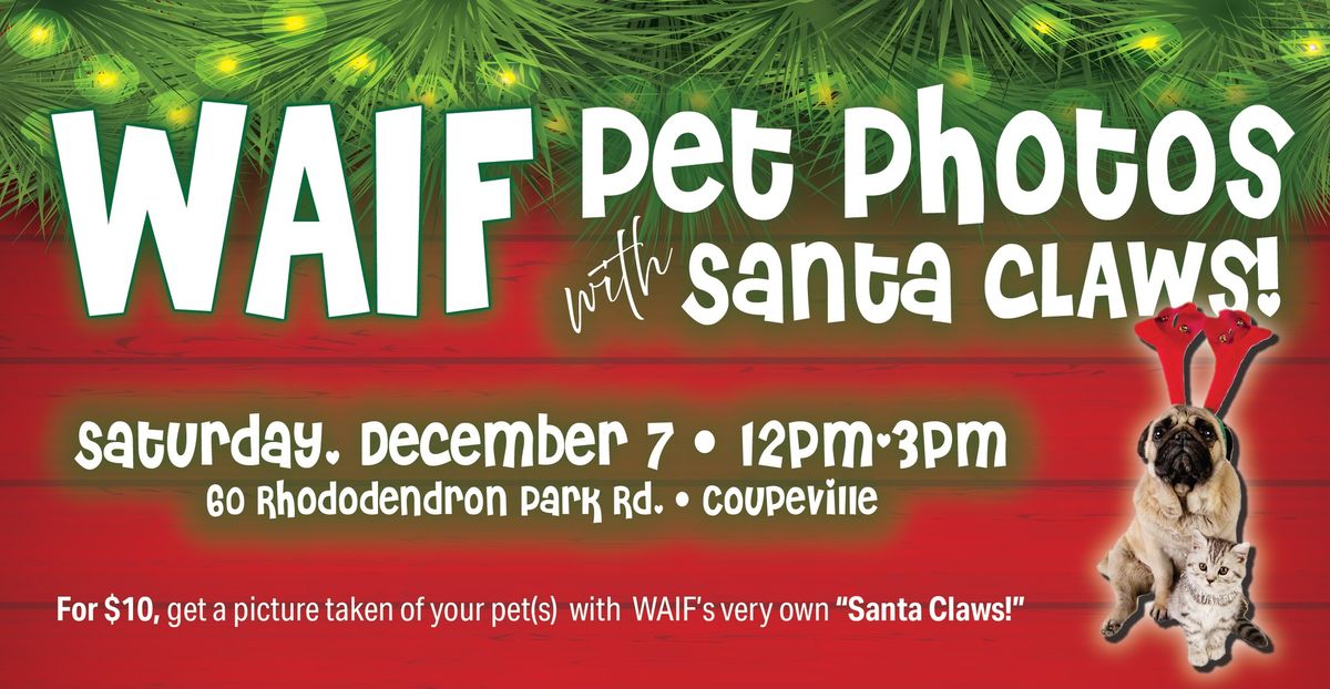 WAIF Pet Photos with Santa Claws!