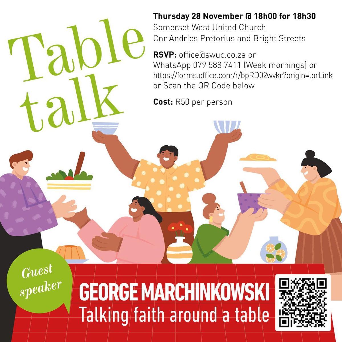 The Rev Dr George Marchinkowski as the Table Talk guest speaker