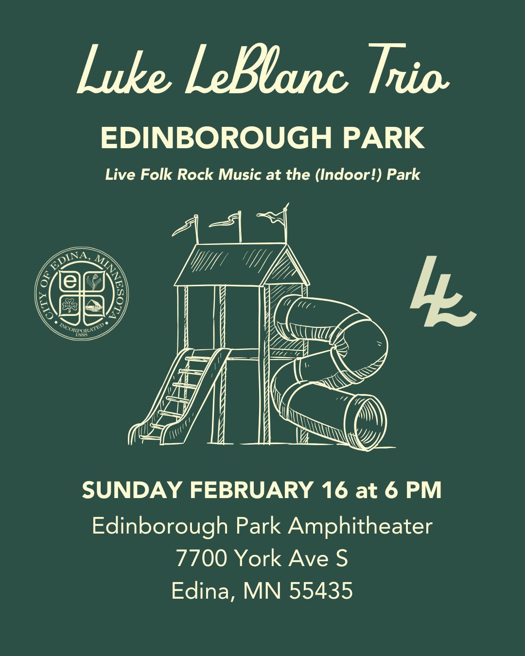 Edinborough Park Amphitheater: Luke LeBlanc Trio