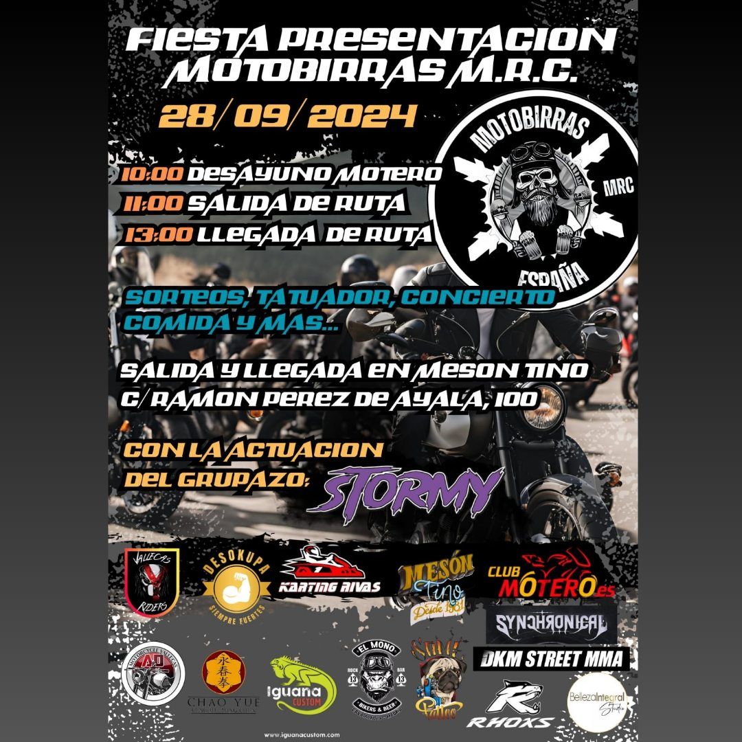 FIESTA PRESENTACI\u00d3N MRC MOTOBIRRAS ESPA\u00d1A