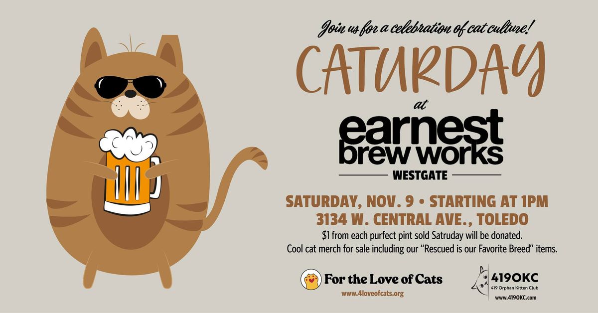 Caturday at Earnest Brew Works