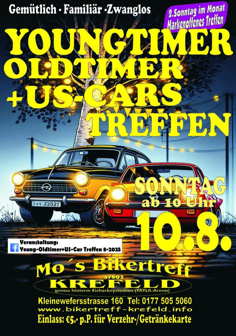 Youngtimer Oldtimer + US-Car Treffen 8-2025