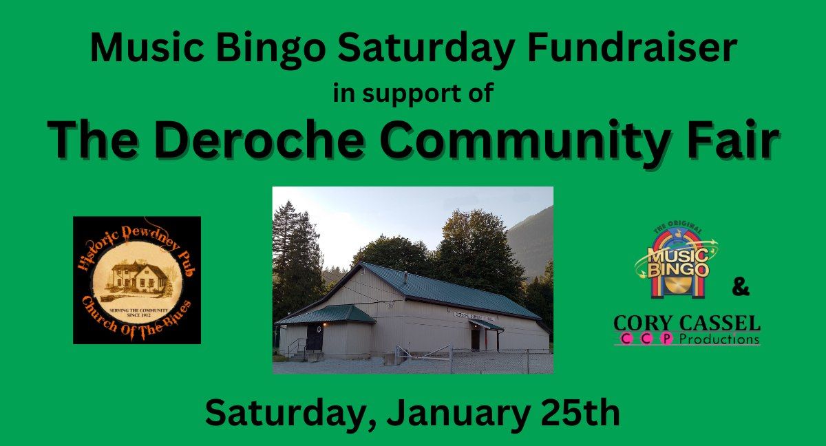 Music Bingo Saturday Fundraiser with Cory Cassel at the Historic Dewdney Pub