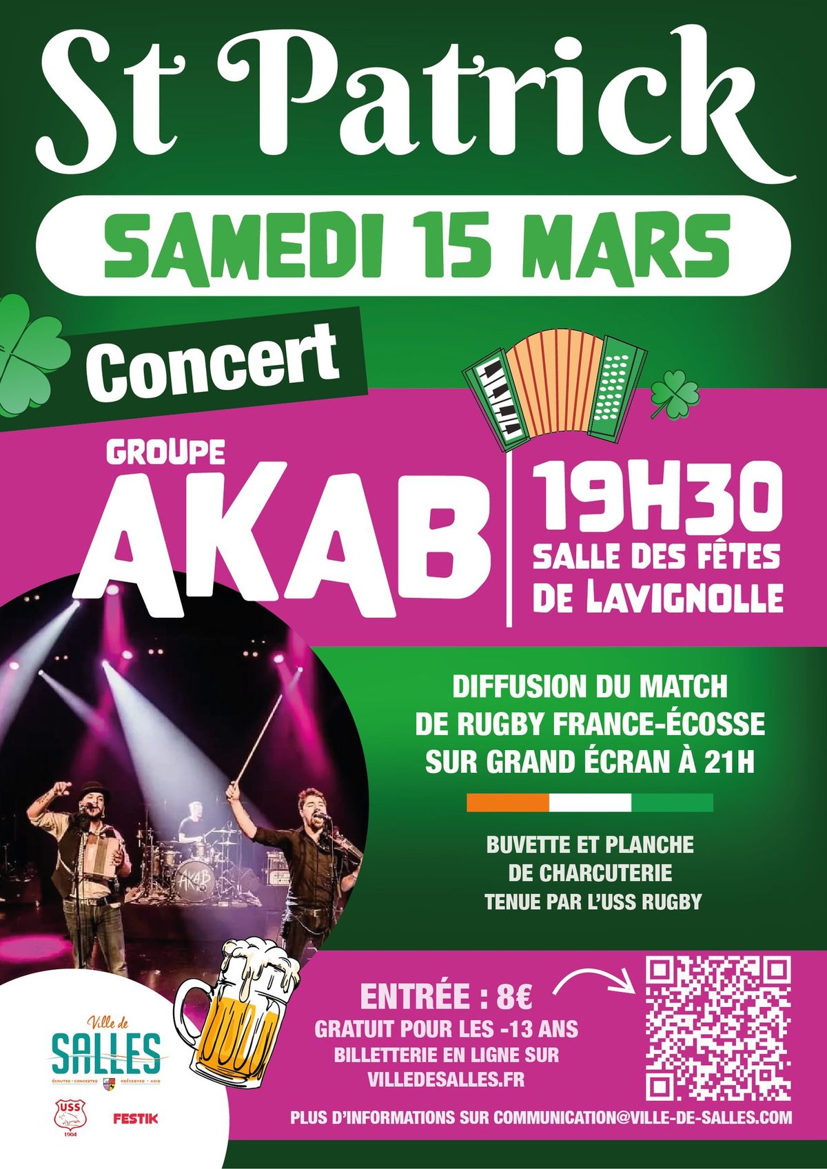 SAINT PATRICK - CONCERT AKAB ET DIFFUSION MATCH