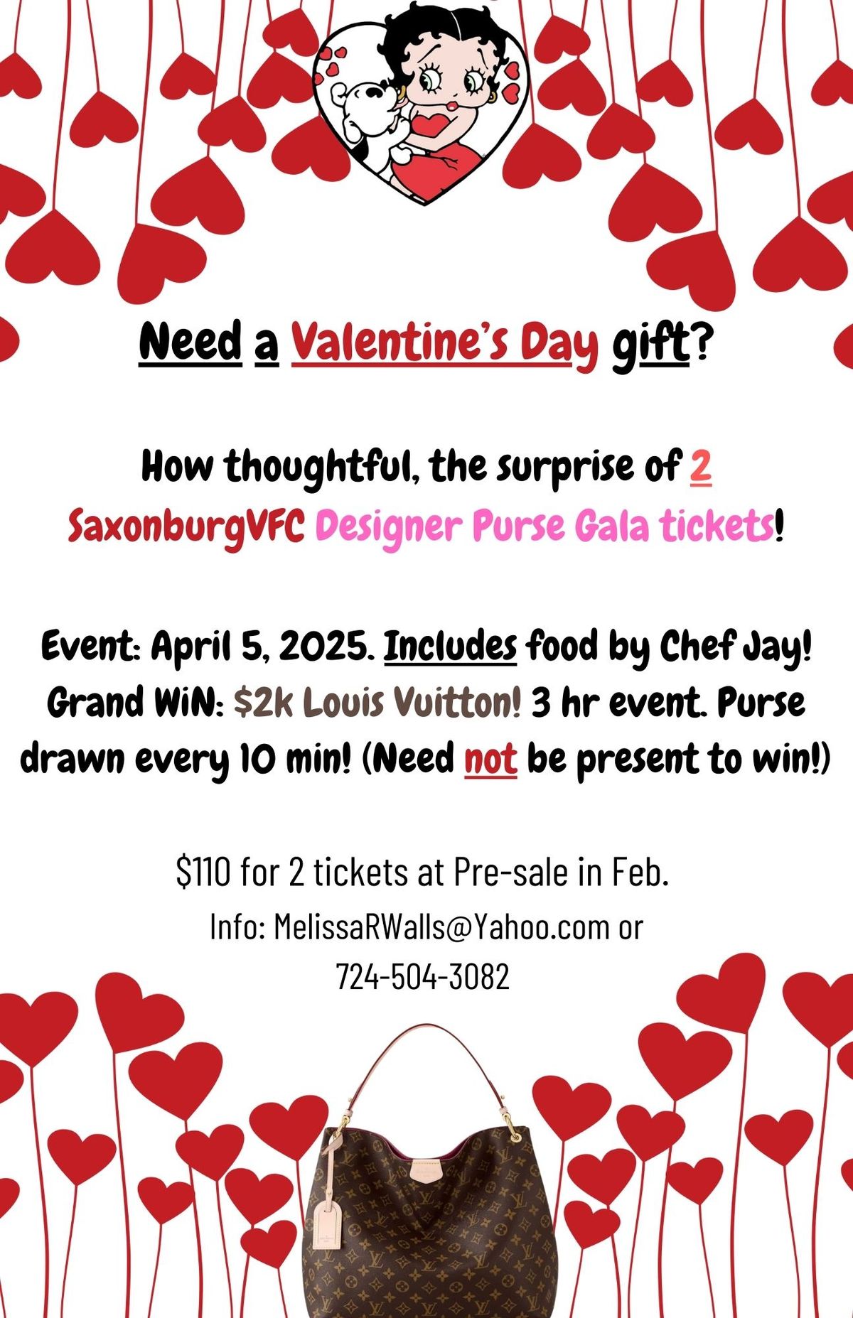 2025 SAXONBURG VFC Designer Purse Gala