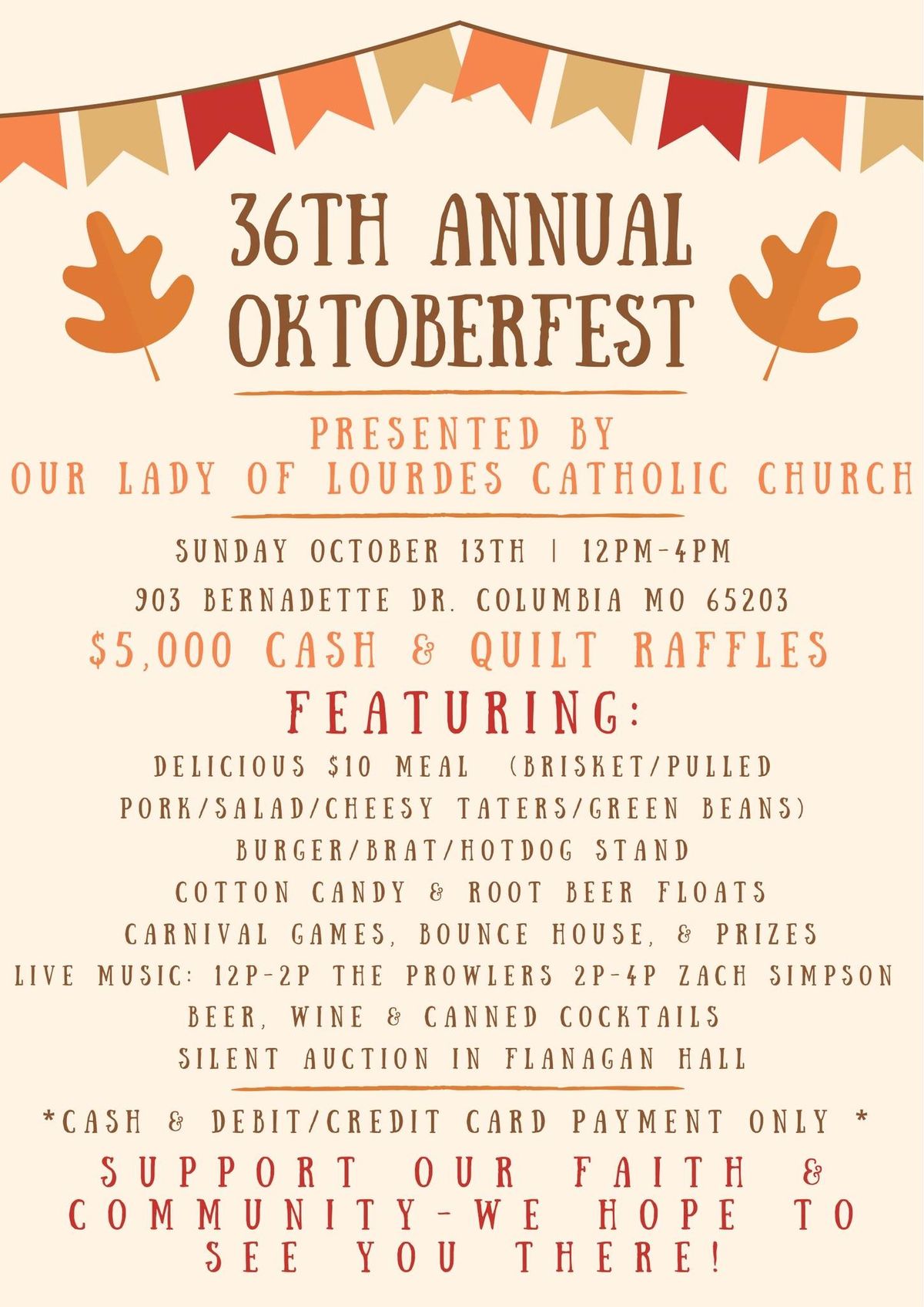 36th Annual Our Lady of Lourdes Oktoberfest