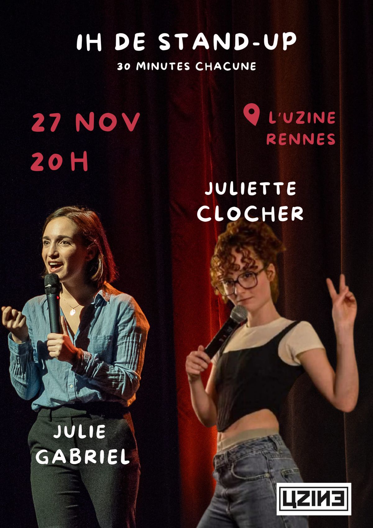 1H DE STANDUP - Le 30\/30 de Juliette Clocher & Julie Gabriel