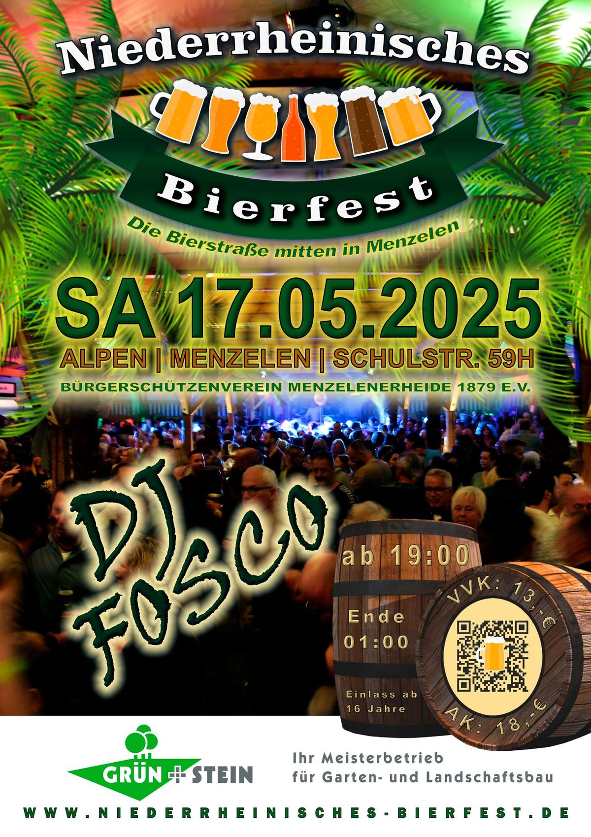 Niederrheinisches Bierfest - Die Bierstra\u00dfe mitten in Menzelen mit DJ Fosco