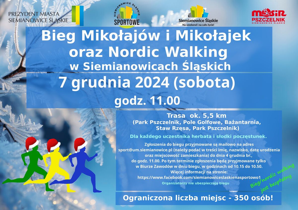 Bieg Miko\u0142aj\u00f3w i Miko\u0142ajek oraz Nordic Walking w Siemianowicach \u015al\u0105skich