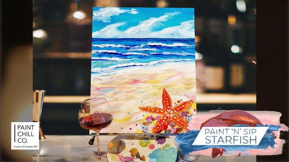 Portsmouth Paint n Sip -"Starfish Ocean Scene"