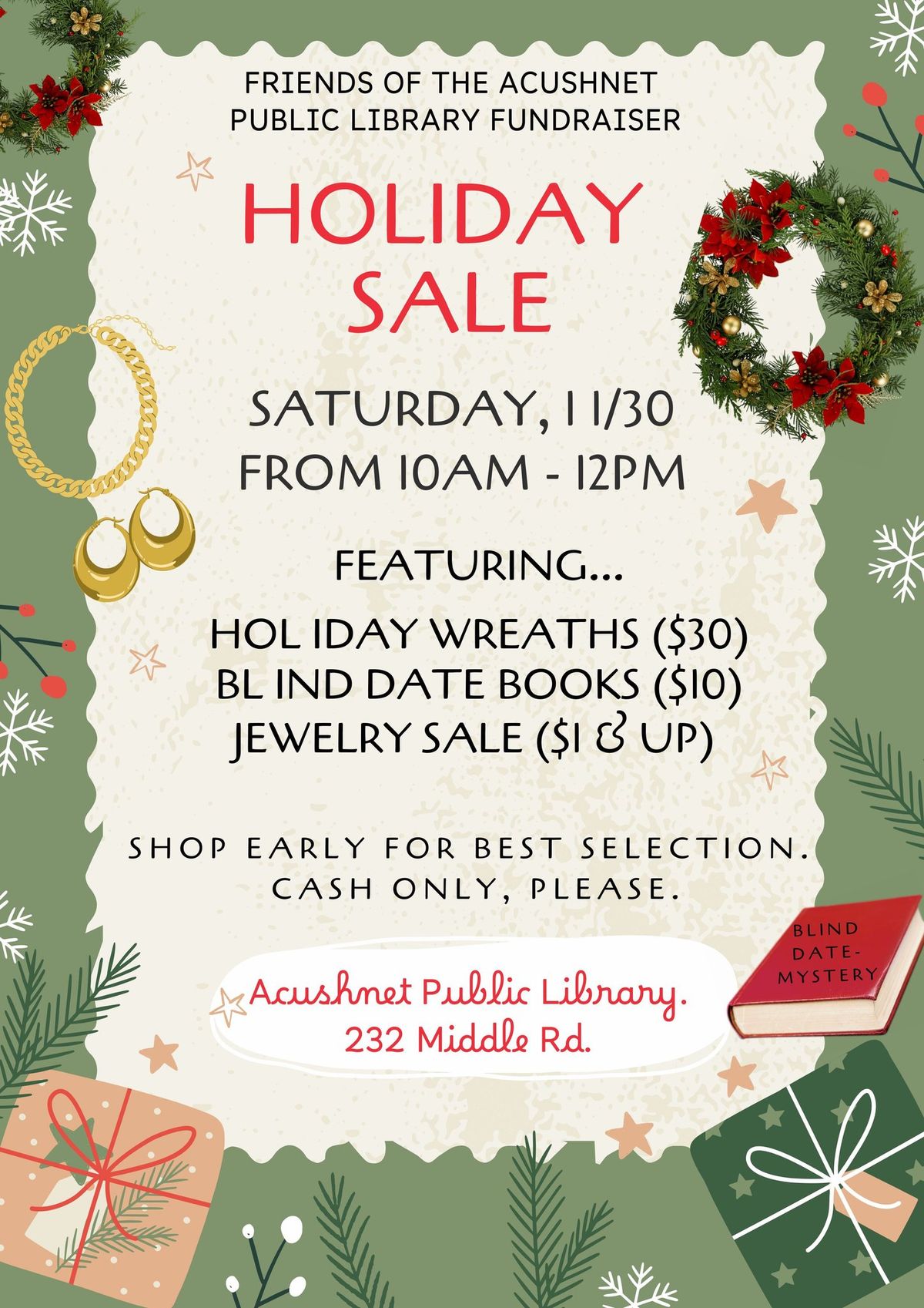 Friends of the Acushnet Public Library ~ Holiday Sale ~