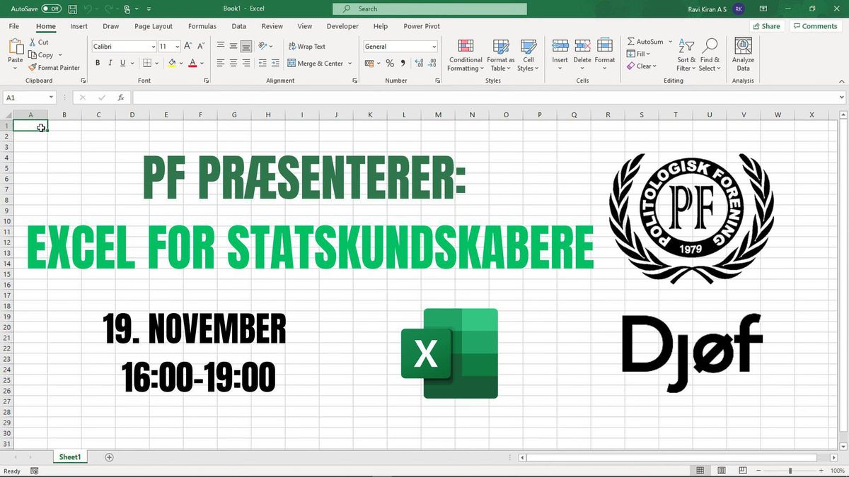 PF PR\u00c6SENTERER: Excel for statskundskabere