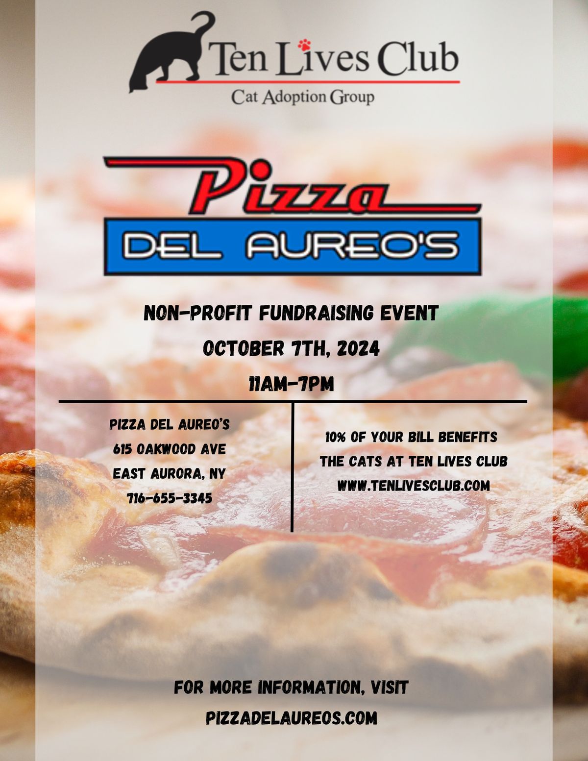 Pizza Del Aureo's Fundraising Event For Ten Lives Club