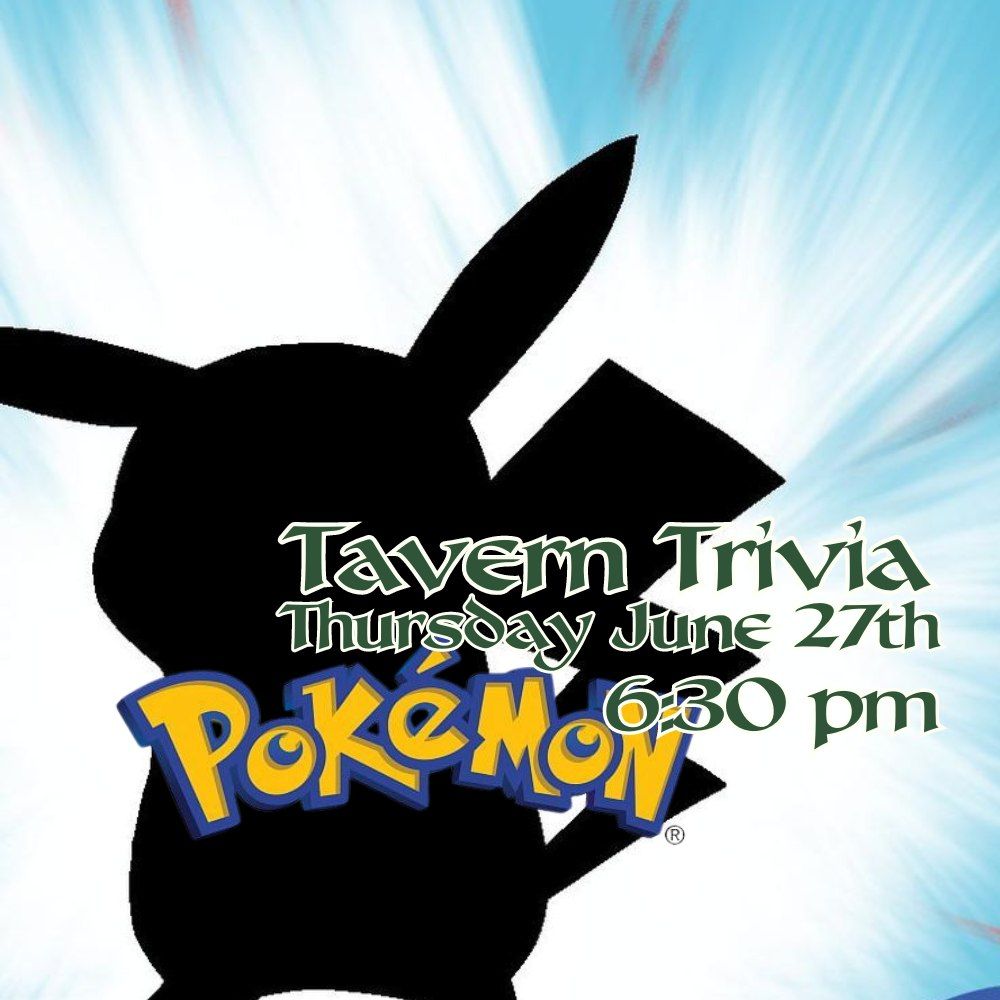 Tavern Trivia- Pokemon (1st Gen)