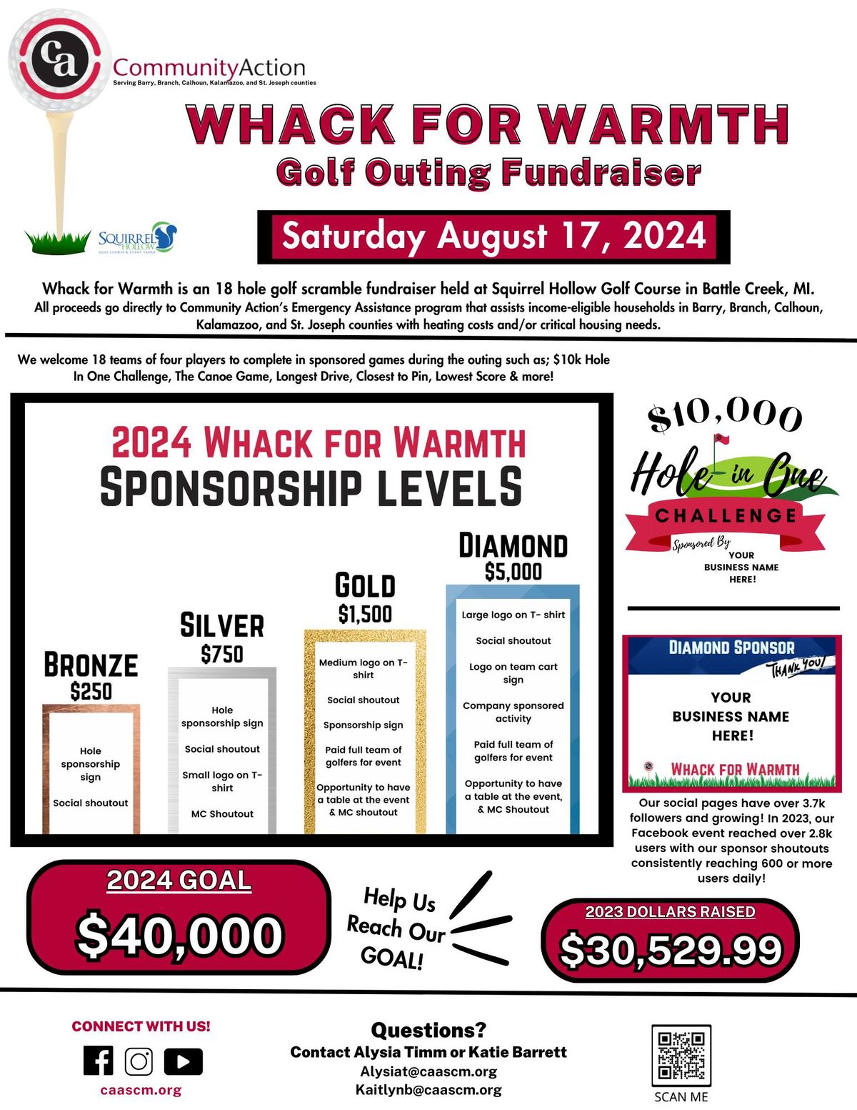 2024 Whack for Warmth Golf Outing Fundraiser