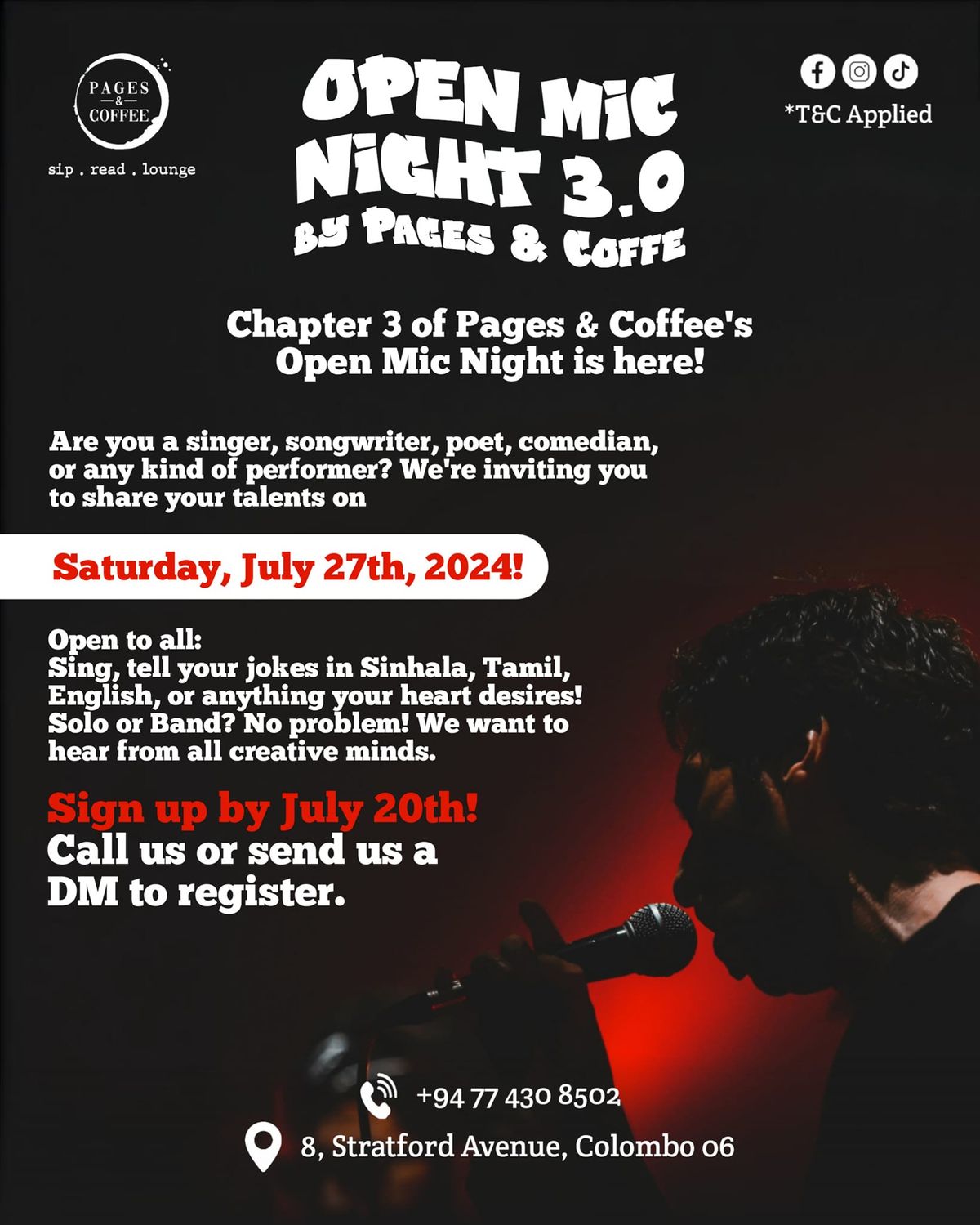 Pages & Coffee's Open Mic Night 3.0