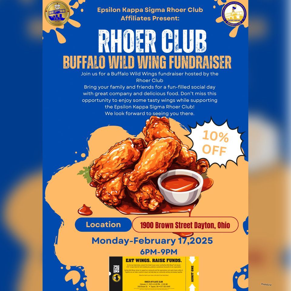 RHOER CLUB BUFFALO WILD WING FUNDRAISER