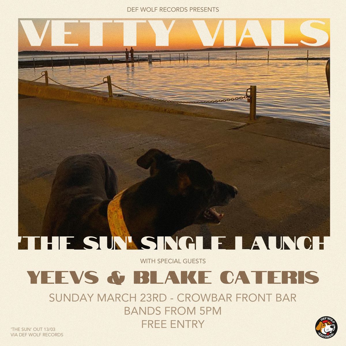 Vetty Vials + Yeevs + Blake Cateris - Crowbar Front Bar - The Sun Single Launch 