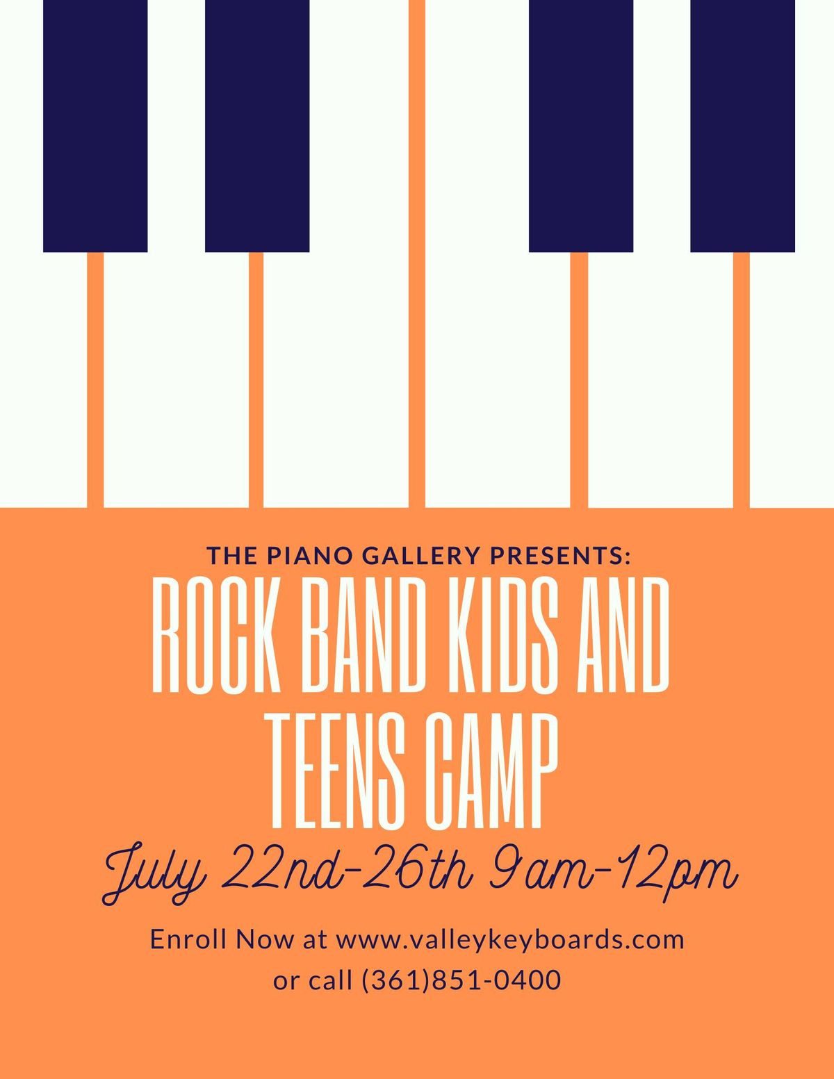Rock Band Kids and Teens Camp (Ages 6-16)