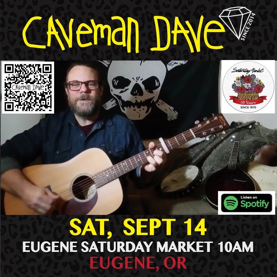 Caveman Dave at Eugene Saturday Market 