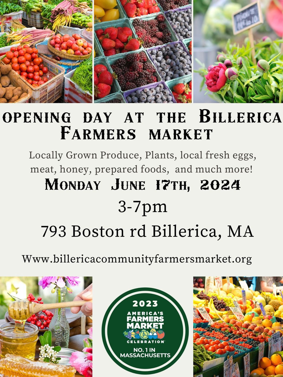 Opening Day! Billerica Community Farmers Market 