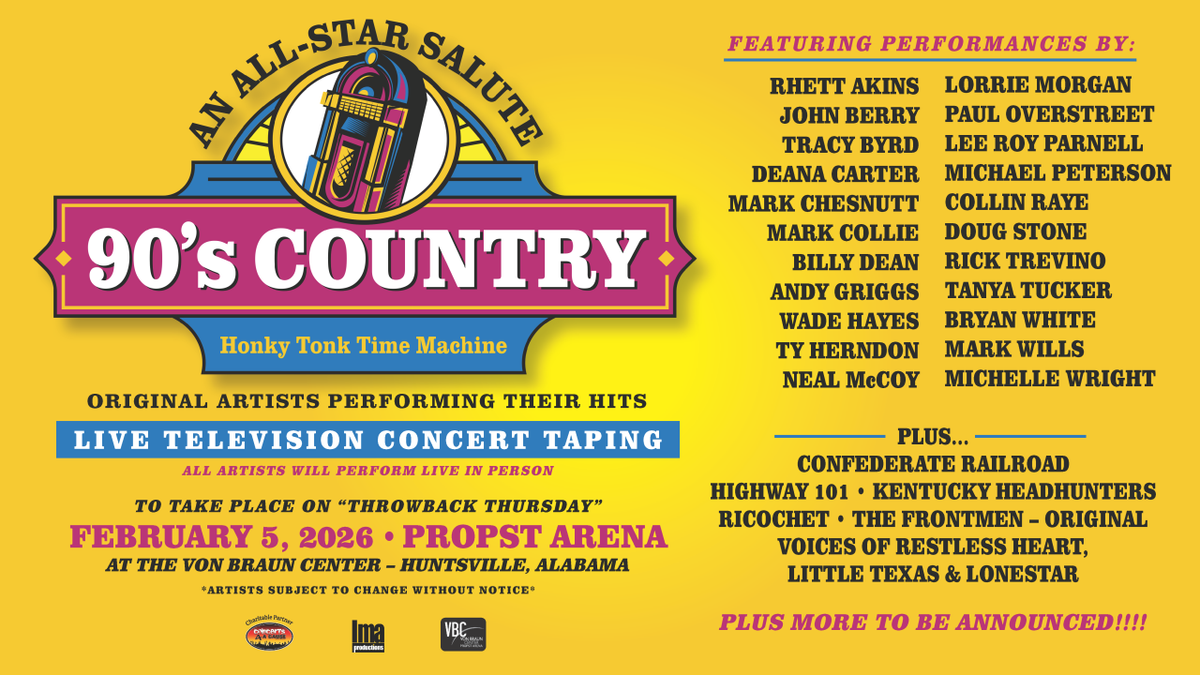 An All-Star Salute 90s Country - Honky Tonk Time Machine at Propst Arena at the Von Braun Center