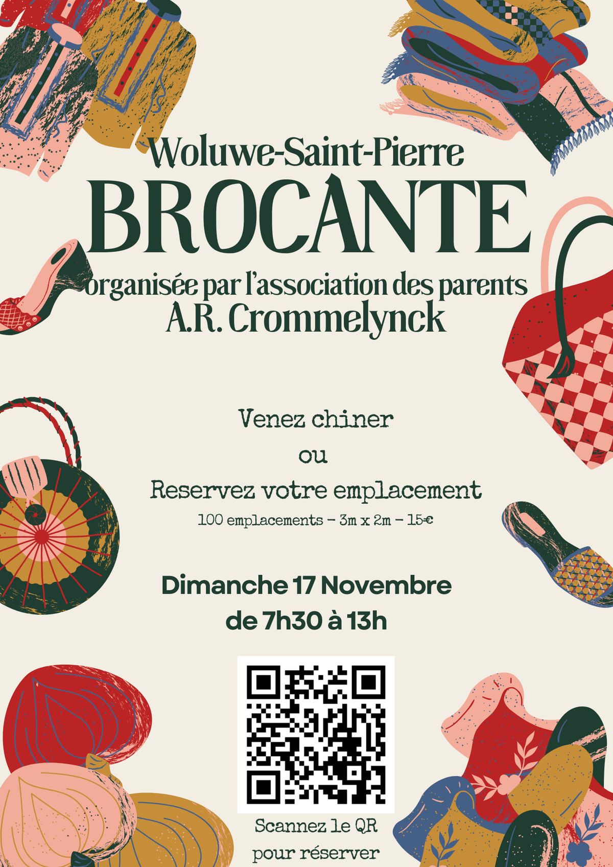 Brocante - Woluwe-Saint-Pierre - Association des parents AR Crommelynck