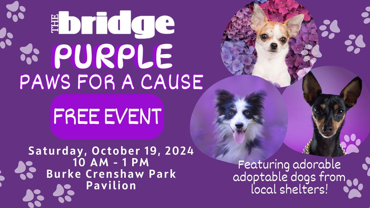 PURPLE PAWS FOR A CAUSE (Free Event)