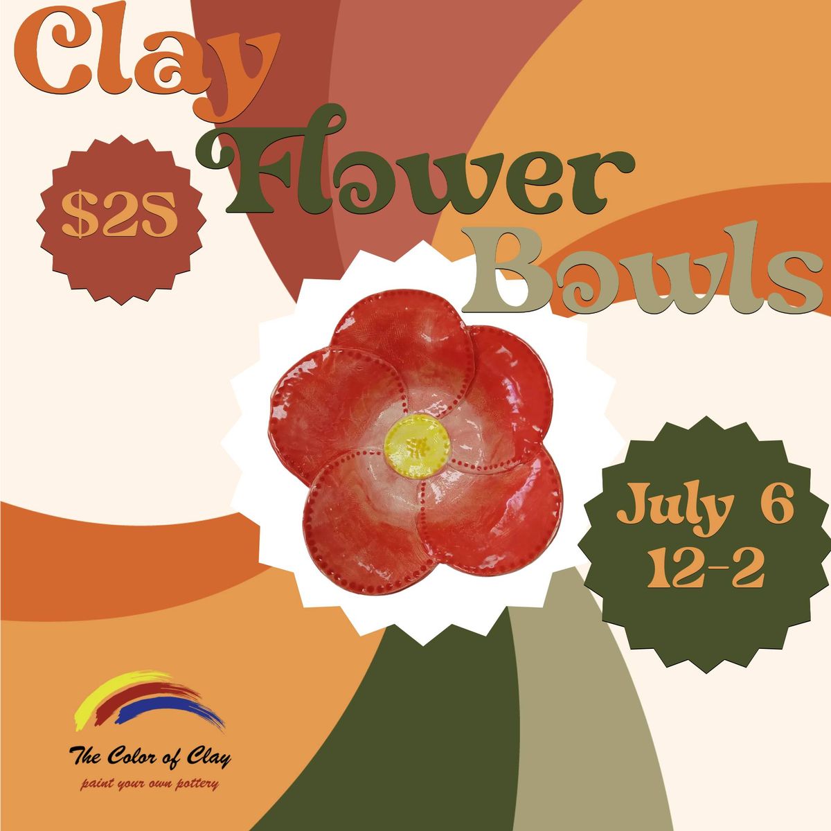 Clay Flower Bowl