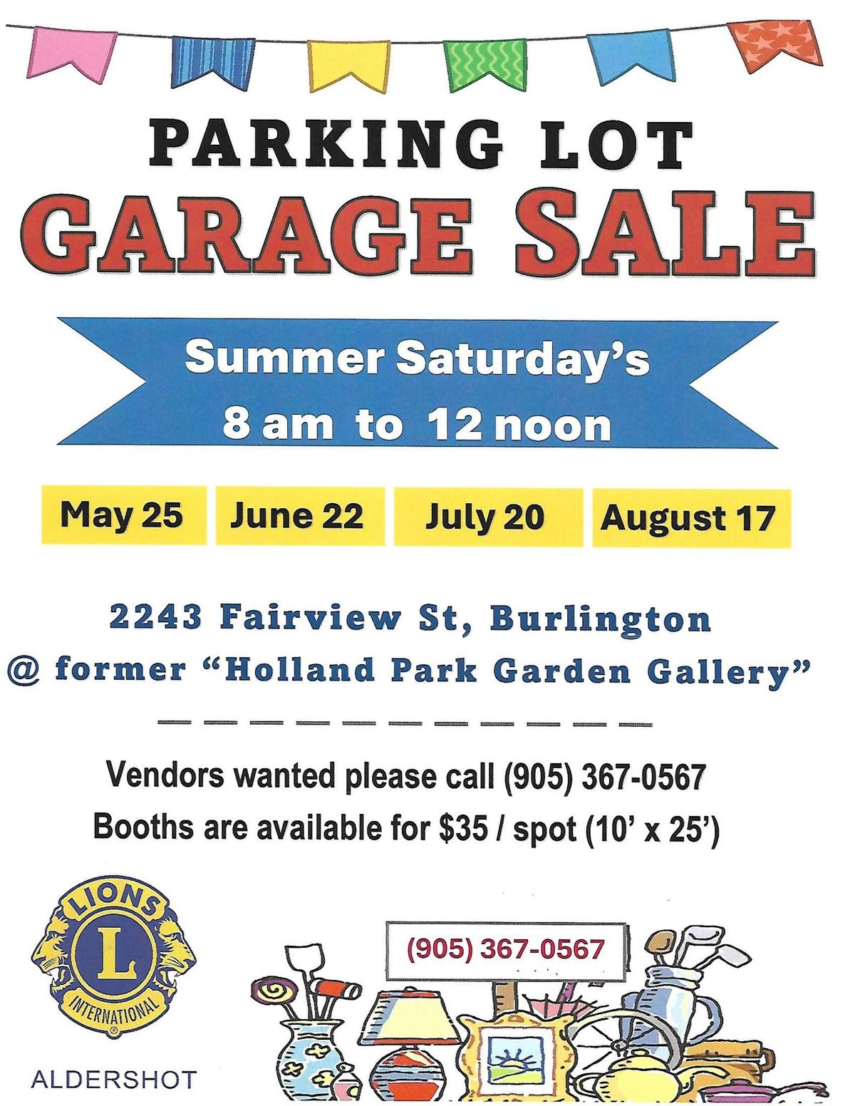 Summer Parking Lot Garage Sale