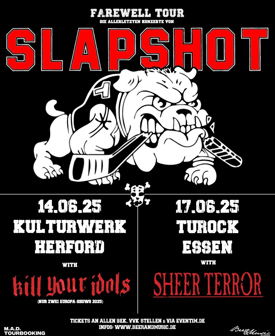 Farewell-Tour: SLAPSHOT & G\u00e4ste: Sheer Terror & Thin Ice - Essen