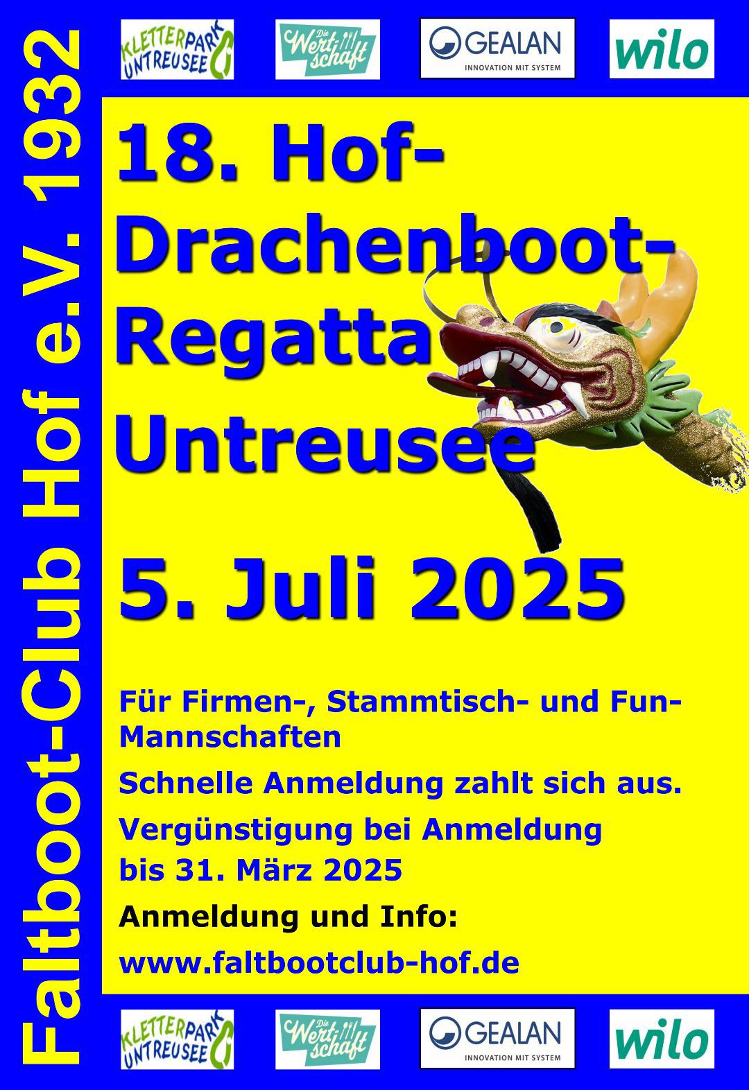 Hofer Drachenboot-Regatta 2025 - im Anschluss Seegl\u00fchen