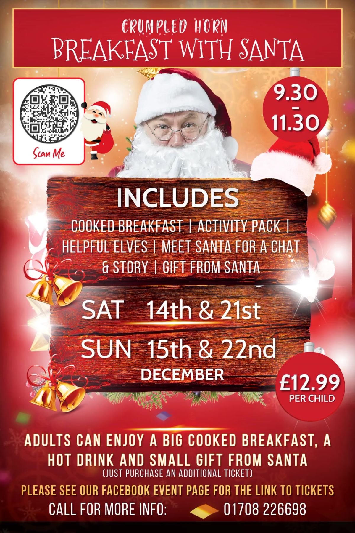 Breakfast with Santa is back! 4 dates, so book early