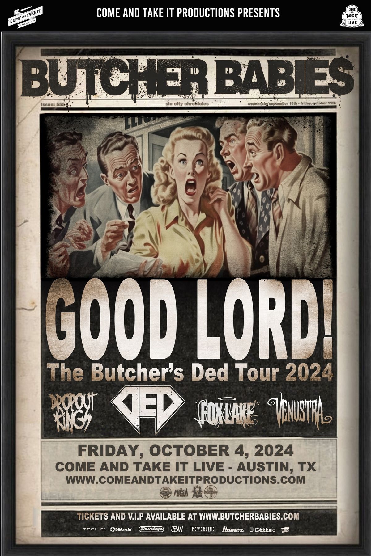 BUTCHER BABIES: Good Lord! The Butcher's Ded Tour 2024 at Come and Take It Live!