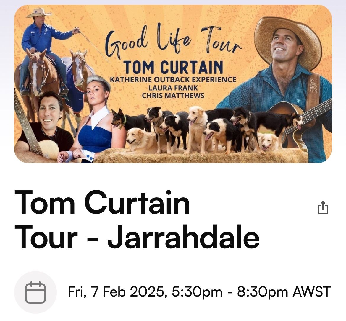 Tom Curtain Tour - Good Life Tour 