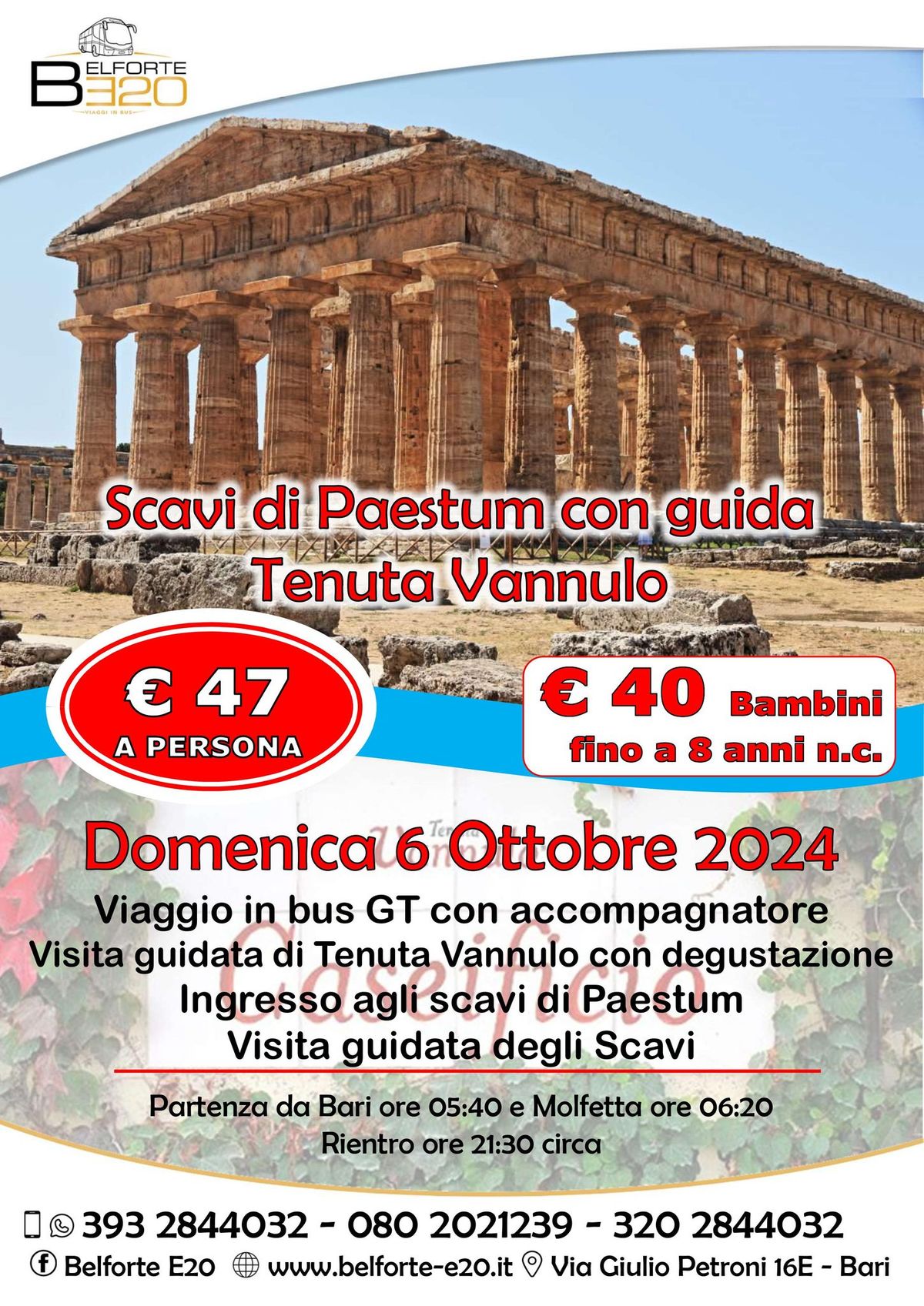 Tenuta Vannulo e Scavi di Paestum 6 Ottobre 2024