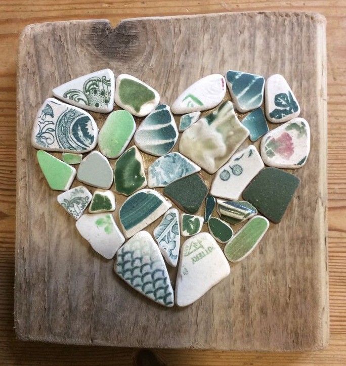 Driftwood & Sea Pottery Heart Class