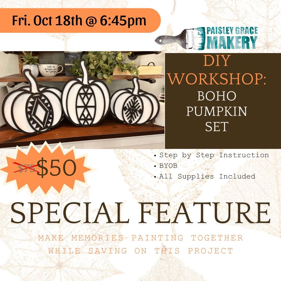 DIY Workshop: Boho Pumpkin Set