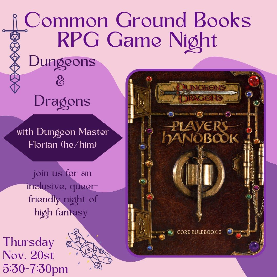 CGB Dungeon's & Dragons RPG Game Night