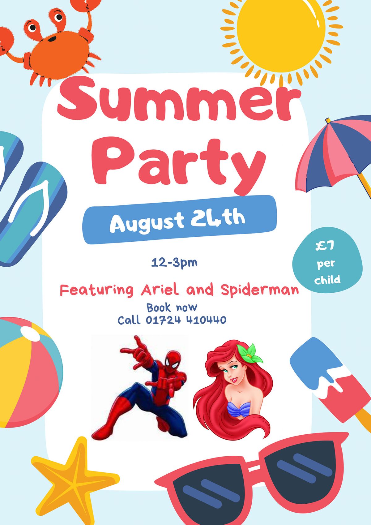 Summer Party- Featuring Ariel and Spiderman\ud83d\udd78\ud83e\udddc\u200d\u2640\ufe0f