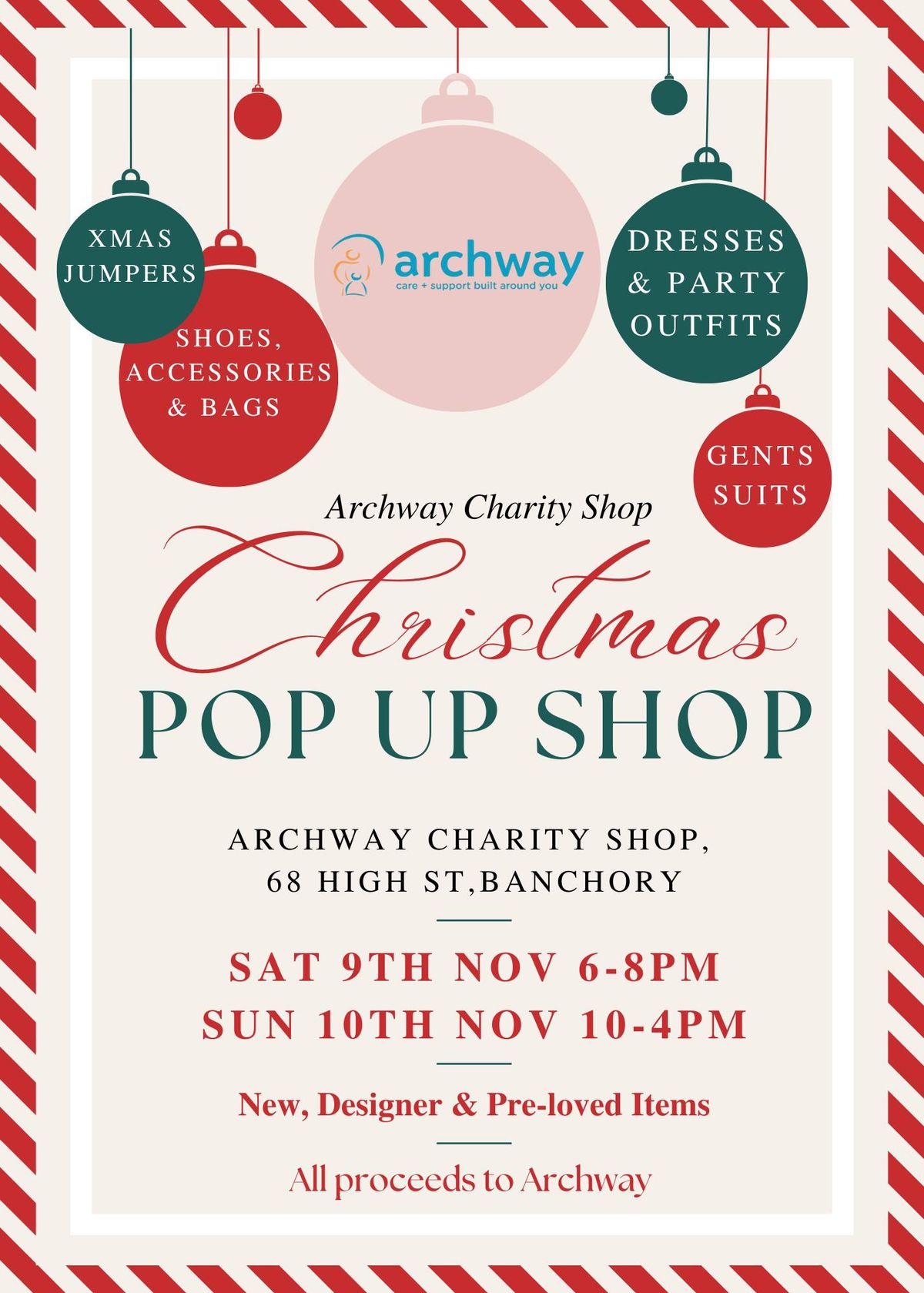 Archway  Pop Up Shop At 68 High Street Banchory 