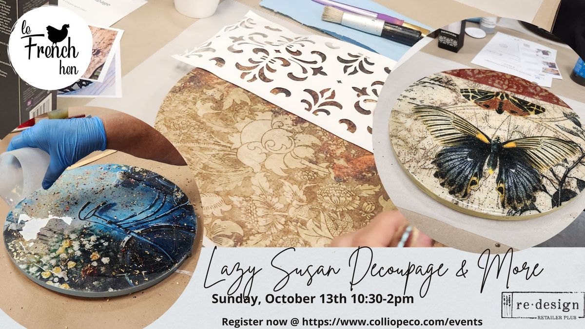 Lazy Susan Decoupage & Epoxy Resin Pour