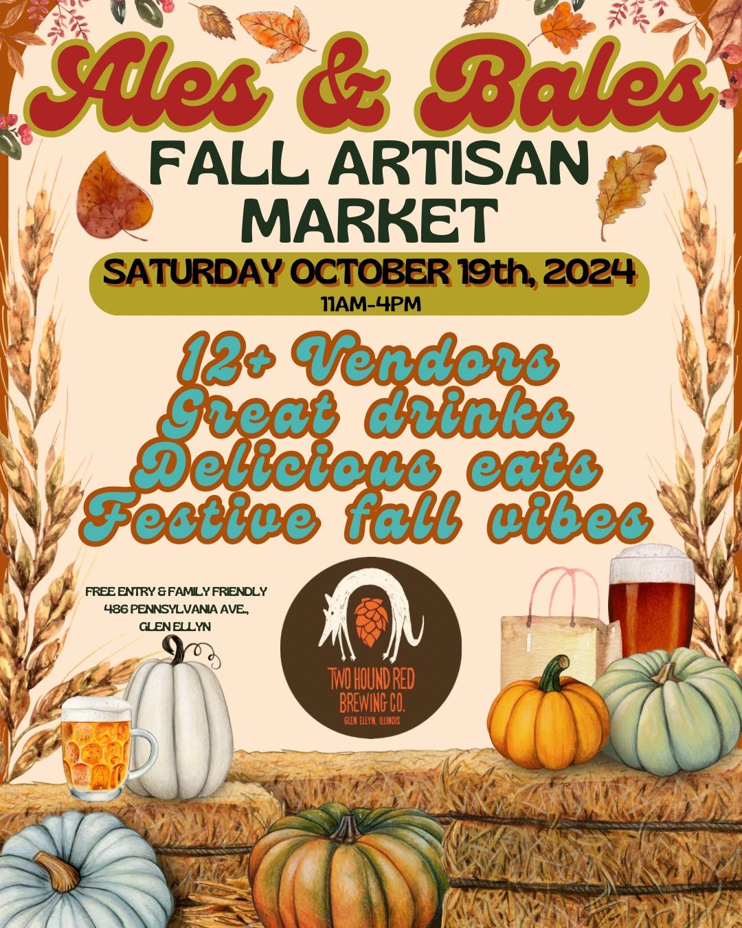 Ales & Bales Fall Artisan Market @ Two Hound Red