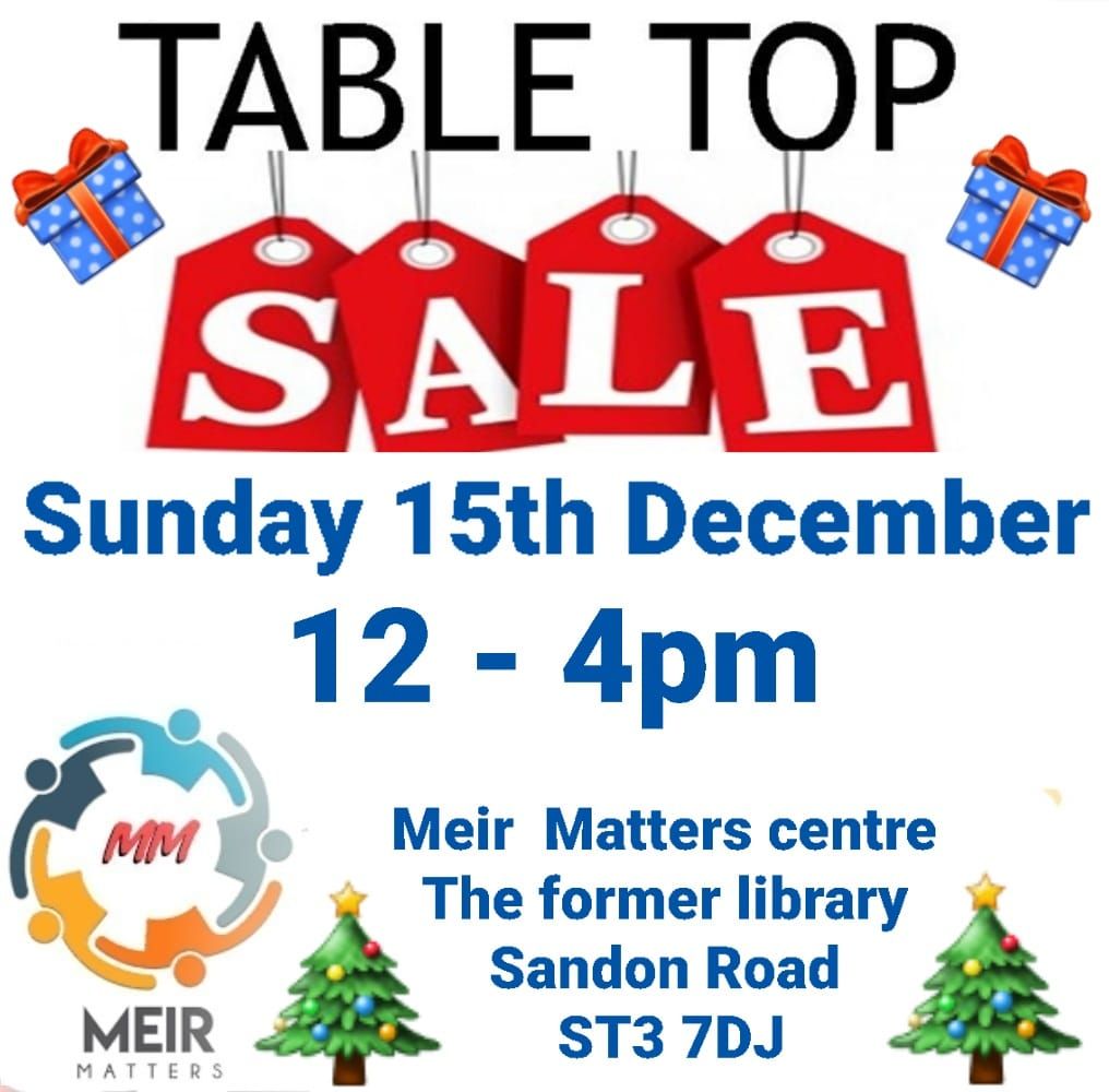 Table top sale\/indoor carboot.