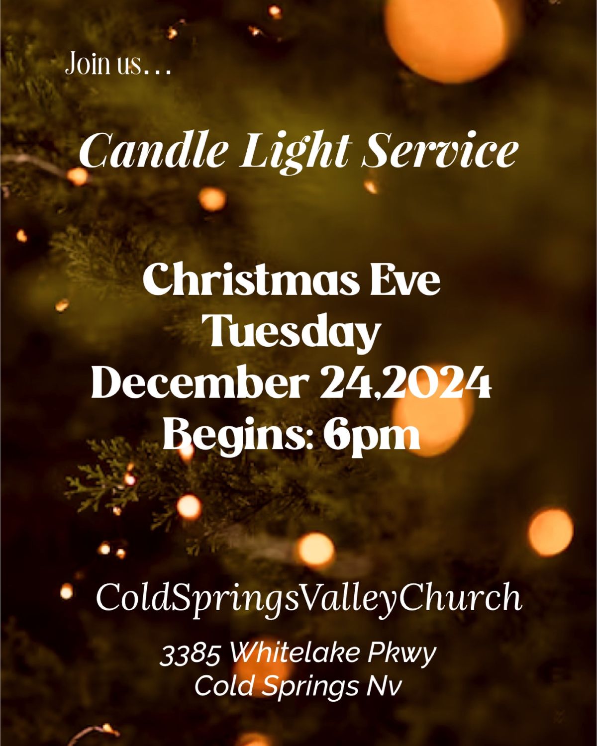 Christmas Eve candle light service