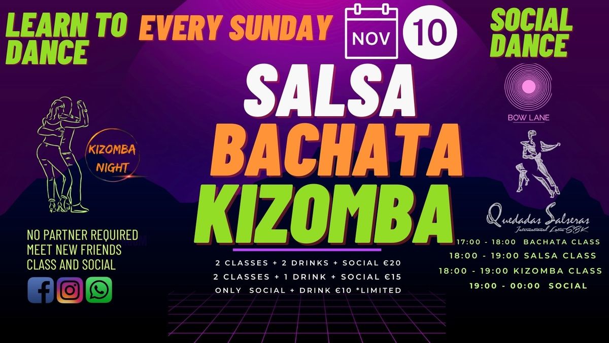 SALSA & BACHATA & KIZOMBA - CLASSES & PARTY SBK - DUBLIN