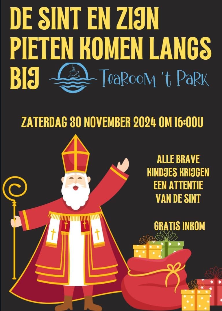 de sint komt naar tearoom t park