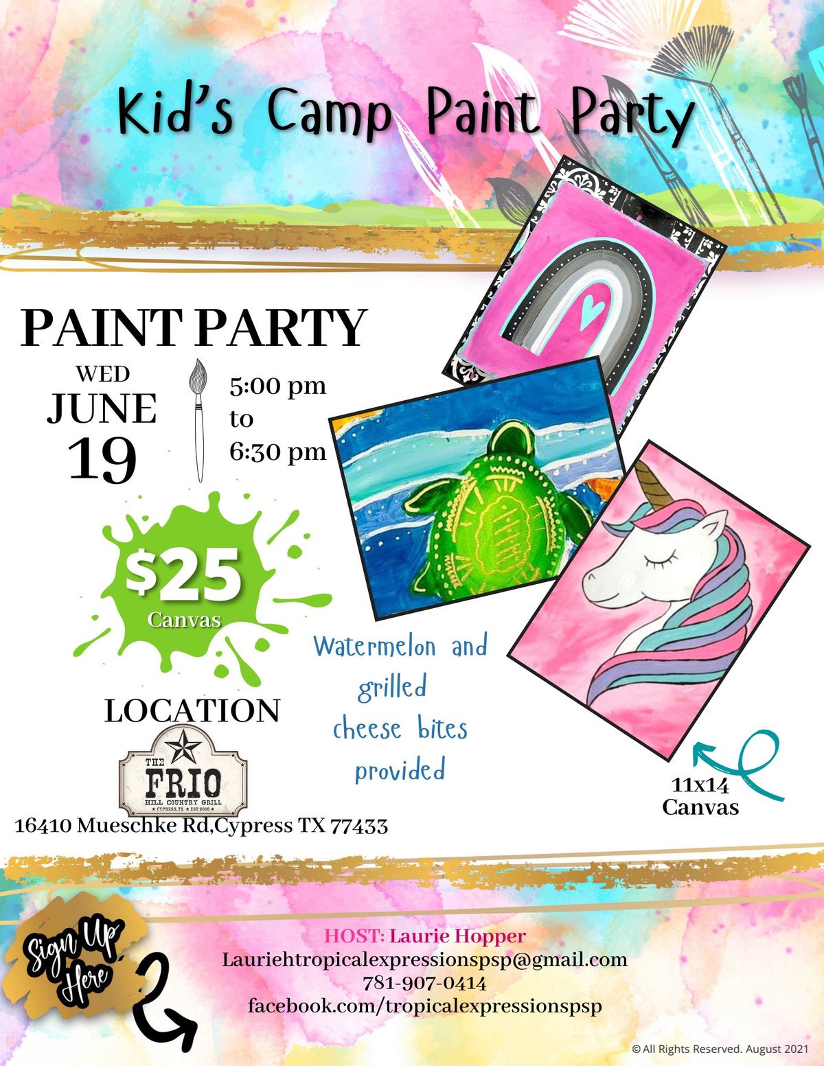Kid's Camp At The Frio Grill