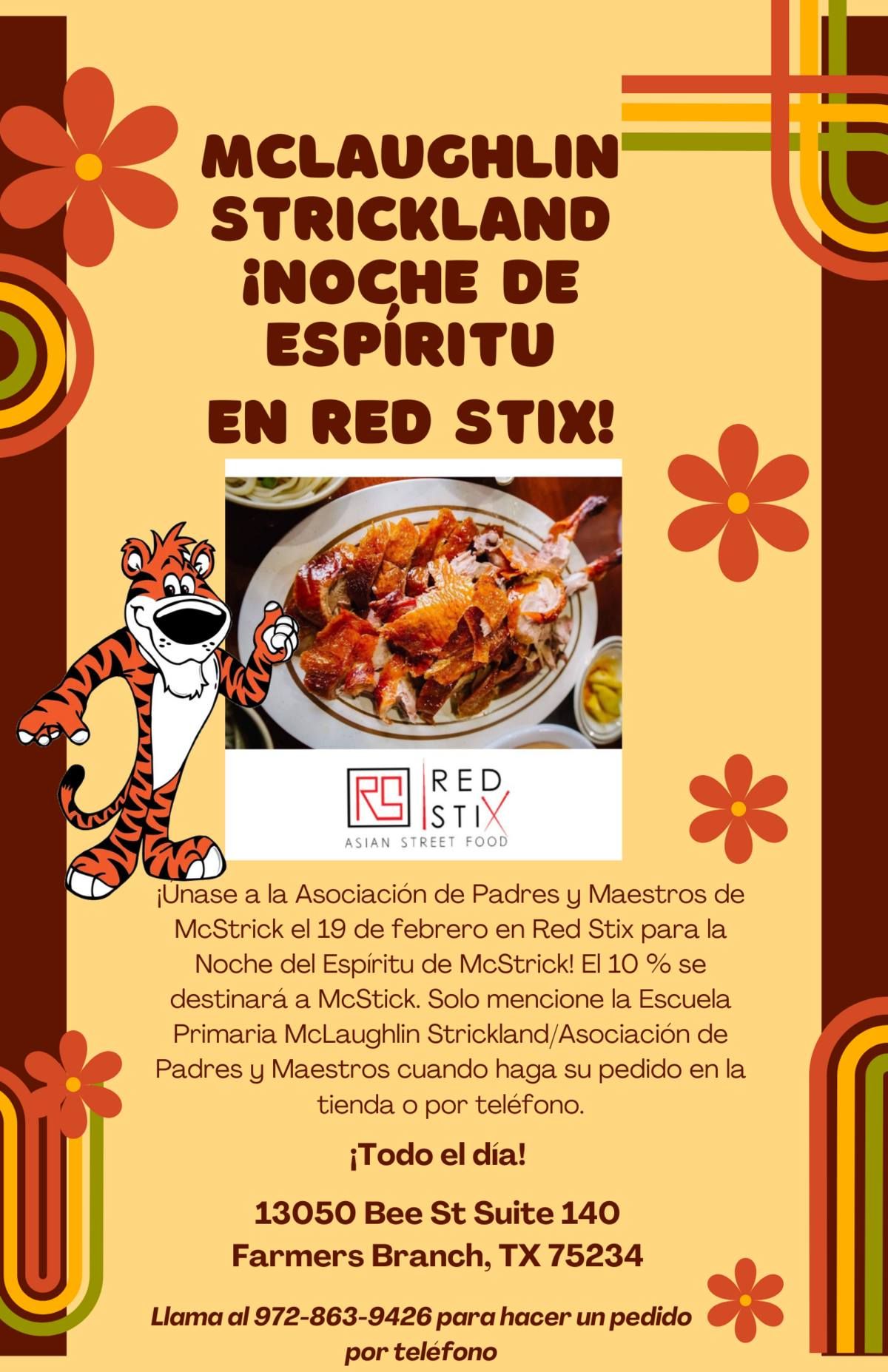 Spirit Night at Red Stix